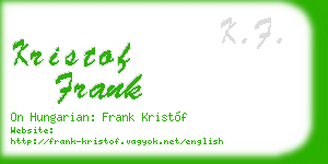 kristof frank business card